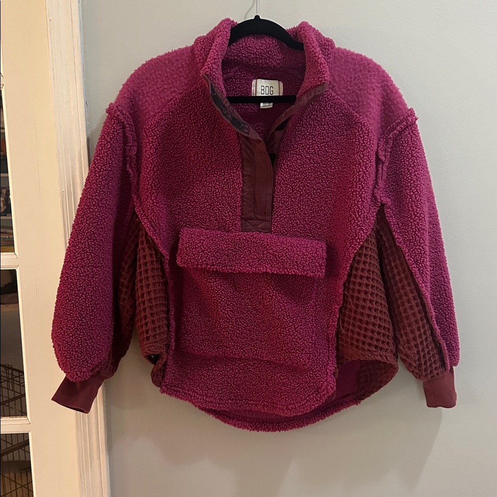 BDG Berry Fleece Jacket